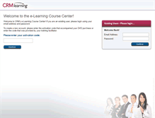 Tablet Screenshot of elearning.crmlearning.com